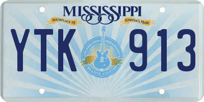 MS license plate YTK913