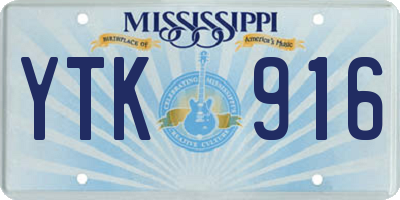 MS license plate YTK916