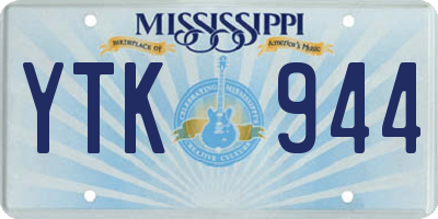 MS license plate YTK944