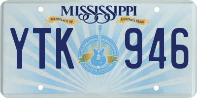 MS license plate YTK946