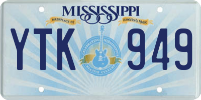 MS license plate YTK949