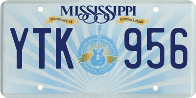 MS license plate YTK956