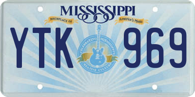 MS license plate YTK969