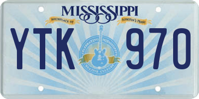 MS license plate YTK970