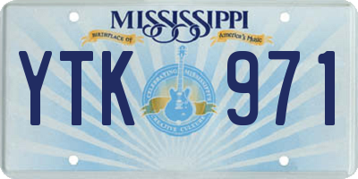 MS license plate YTK971