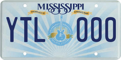 MS license plate YTL000