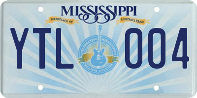 MS license plate YTL004