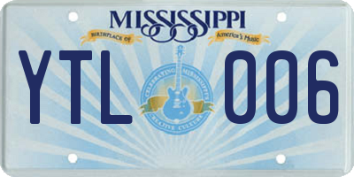 MS license plate YTL006