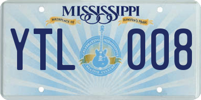 MS license plate YTL008