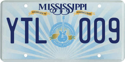 MS license plate YTL009