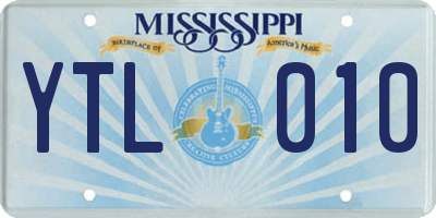 MS license plate YTL010