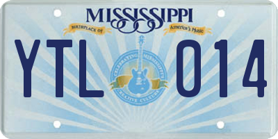 MS license plate YTL014
