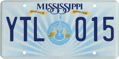 MS license plate YTL015