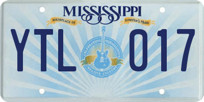 MS license plate YTL017