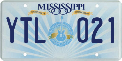 MS license plate YTL021