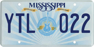 MS license plate YTL022