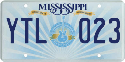 MS license plate YTL023