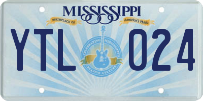 MS license plate YTL024