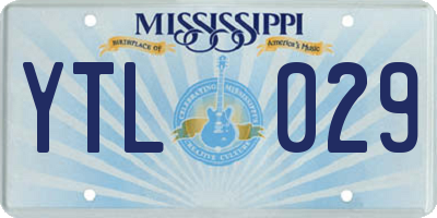 MS license plate YTL029