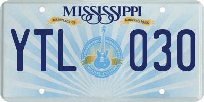 MS license plate YTL030
