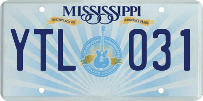 MS license plate YTL031