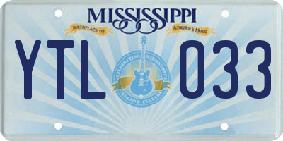 MS license plate YTL033