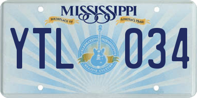 MS license plate YTL034