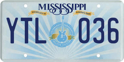 MS license plate YTL036
