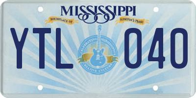 MS license plate YTL040