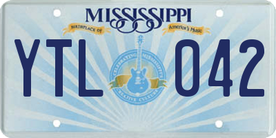 MS license plate YTL042