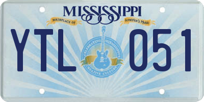 MS license plate YTL051