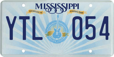 MS license plate YTL054
