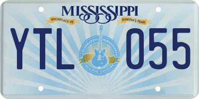 MS license plate YTL055