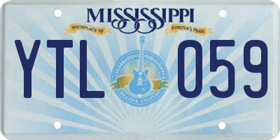 MS license plate YTL059