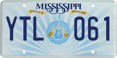 MS license plate YTL061