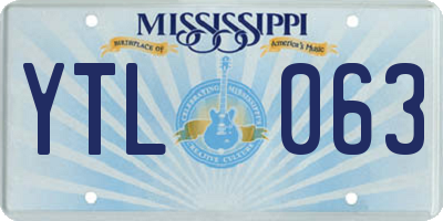 MS license plate YTL063
