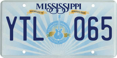 MS license plate YTL065