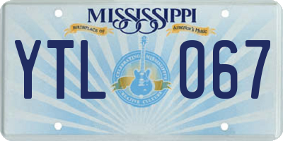 MS license plate YTL067
