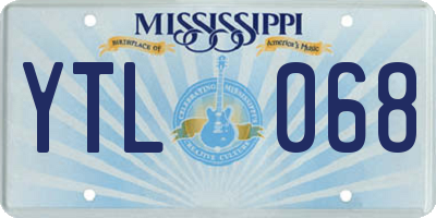 MS license plate YTL068