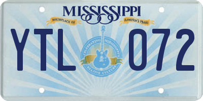 MS license plate YTL072