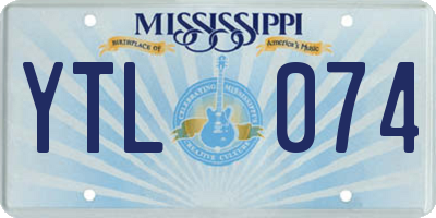 MS license plate YTL074