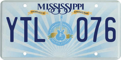 MS license plate YTL076