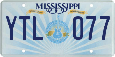 MS license plate YTL077