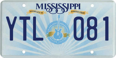 MS license plate YTL081