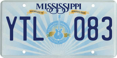 MS license plate YTL083