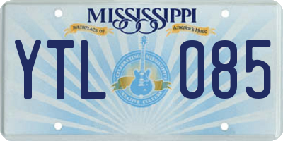 MS license plate YTL085