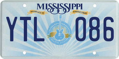 MS license plate YTL086
