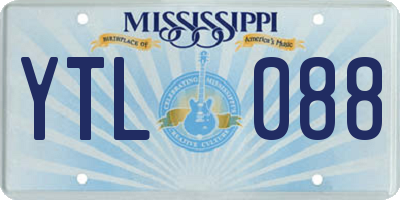 MS license plate YTL088