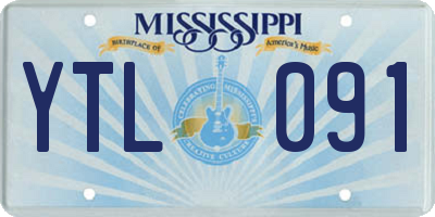 MS license plate YTL091