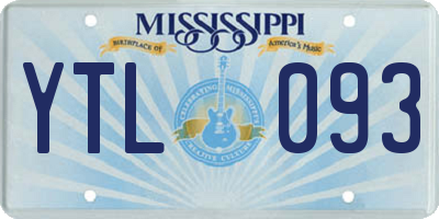 MS license plate YTL093